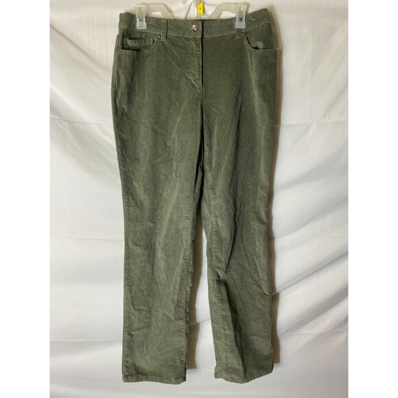 NEW NWT STYLE COMPANY GRAY CORDUROY PANTS WOMENS SIZE 10  Medium M Fall - Picture 1 of 2